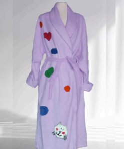 Confetti Kitty Purple Bathrobe
