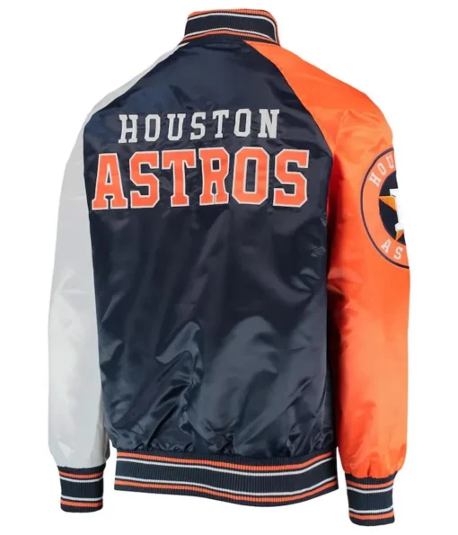 Houston Astros Reliever Raglan Satin Jacket - Image 2