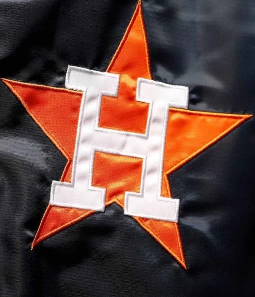 Houston Astros Navy/Orange Satin Tri-Color Jacket - Image 3