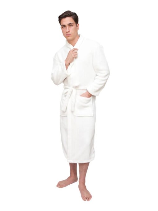 Simple White Bathrobe Robes - Image 2