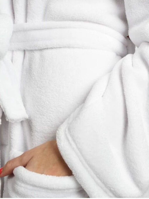 Simple White Bathrobe Robes - Image 3